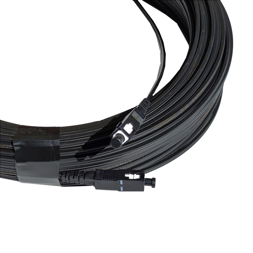 cms upc-150scsc(sm)s(on)ftth-od патчкорд плоский, зовнішнього виконання 150 м, simplex