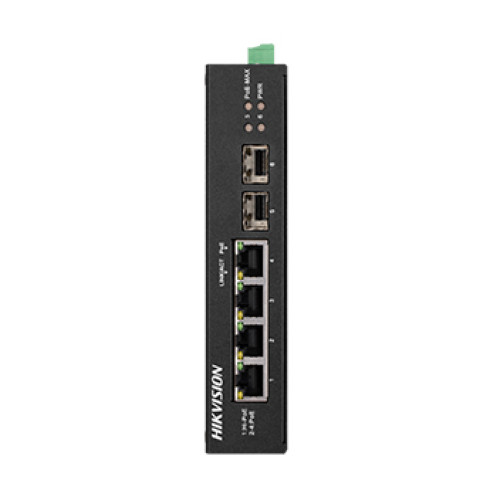 hikvision ds-3t0506hp-e/hs poe комутатор 4 порти некерований