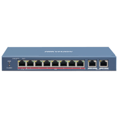 hikvision ds-3e0310hp-e poe комутатор 8 портів некерований