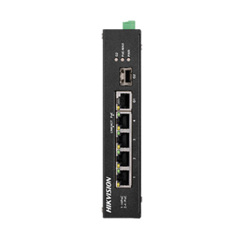 hikvision ds-3t0306hp-e/hs poe комутатор 4 порти некерований