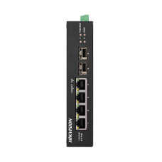 hikvision ds-3t0506hp-e/hs poe комутатор 4 порти некерований