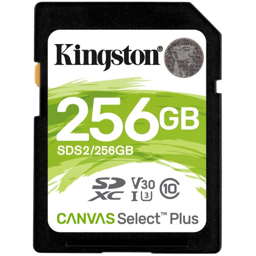 Kingston 256GB SDXC Canvas Select Plus 100R C10 UHS-I U3 V30