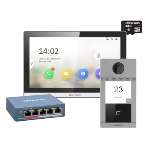 DS-KV8113-WME1(B)/Flush+DS-KH6350-TE1+HS-TF