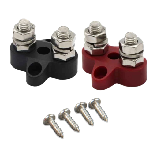 Victron Energy Dual Terminal Stud M8-linked set (1 red/1 black)