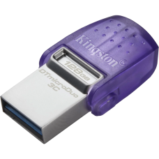 Kingston 128GB USB 3.2 Type-A Gen1 + Type-C DT microDuo 3C R200MB/s