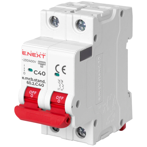 Enext e.mcb.stand.60.2.C40, 2р, 40А, C, 6кА