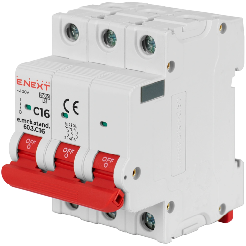 Enext e.mcb.stand.60.3.C16, 3р, 16А, C, 6кА