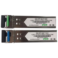 Ewind EW-SFP-GE-T1310 / EW-SFP-GE-R1550 1.25G, Single-mode single Fiber, 20km,  LC connector, Tx1310/Rx1550nm : 1310nm is transmitter，1550nm is receiver
