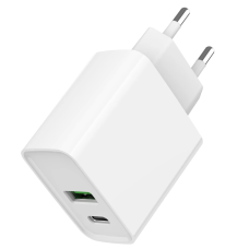 Gembird TA-UC-PDQC20-01-W 1 USB-A + 1 Type-C (PD20Вт + QC3.0 18Вт)