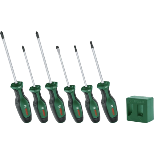 Bosch (1600A02W7L) PH/PZ/SL/Torx 6 шт + намагничиватель