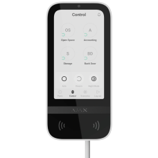Ajax KeyPad TouchScreen Fibra white проводная сенсорная