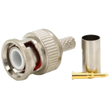 BNC-M - RG-58 crip + желтый наконечник Q100/2500