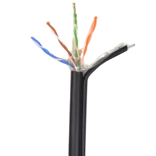 UTP 4*2*0.5-CU PE MP кат.5е (UTP медь наружный с несущей проволокой) бухта 305м