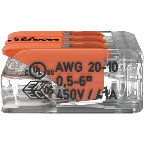 WAGO COMPACT 221-613 3 0,5-6 мм2 (41А)