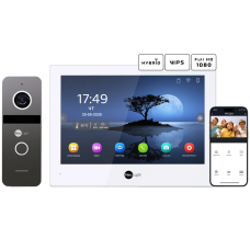 Neolight ALPHA Hybrid + SOLO IP Graphite с уголком, PoE адаптер для вызовной панели