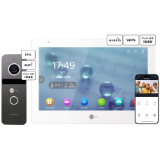 Neolight MEZZO Hybrid + SOLO IPW Graphite с уголком, PoE адаптер для вызовной панели
