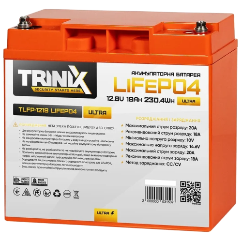 TRINIX TLFP-1218 Ultra 18А•ч 12В