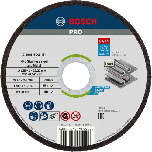 Bosch PRO for Inox 125×1 мм