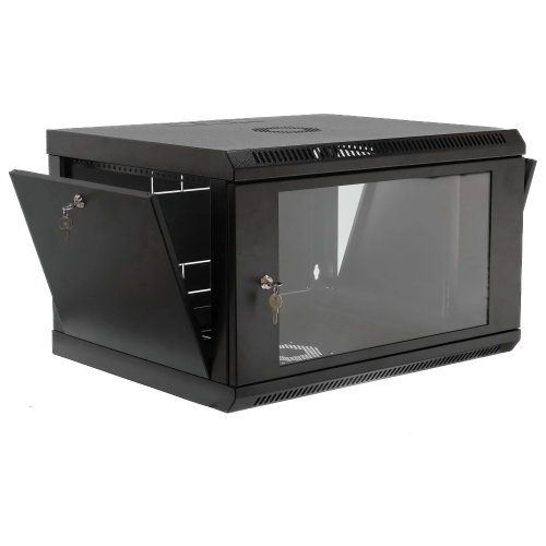 19" 6U, 600x400x373мм акрилове скло, чорна