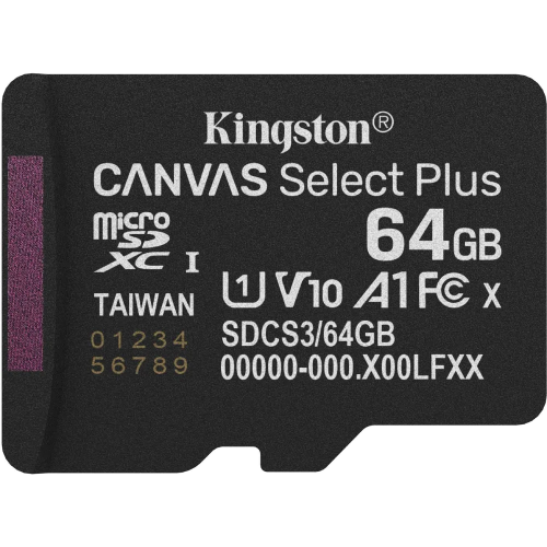 Kingston microSD64GB C10 UHS-I A1 V10 R100MB/s