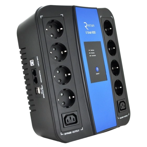 Ritar U-Smart-1000 600 Вт AVR 8xSCHUKO RJ45
