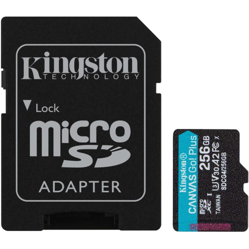 Kingston 256GB microSDXC Canvas Go Plus Gen4 A2 U3 V30 Card + Adapter