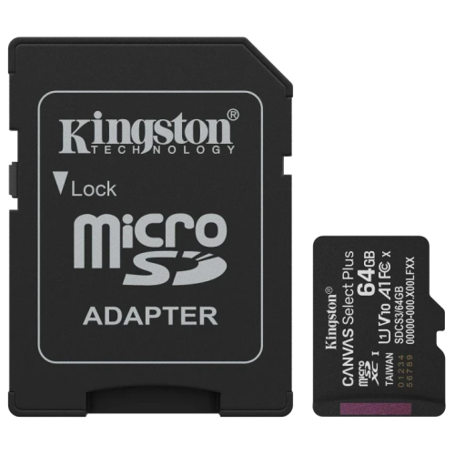 Kingston MICRO SDXC 64GB UHS-I W/ADAPTER