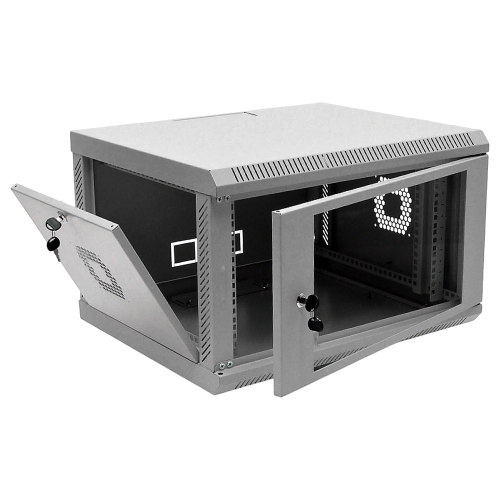 19" 6U, 600х500х373 мм акрилове скло сіра