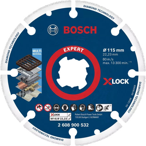 Bosch EXPERT Diamond Metal Wheel X-LOCK, 115 x 22,23 мм