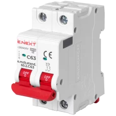 Enext e.mcb.stand.60.2.C63, 2р, 63А, C, 6кА