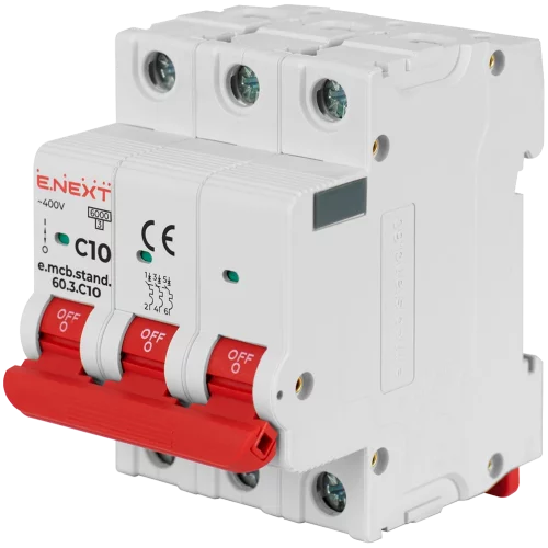 Enext e.mcb.stand.60.3.C10, 3р, 10А, C, 6кА