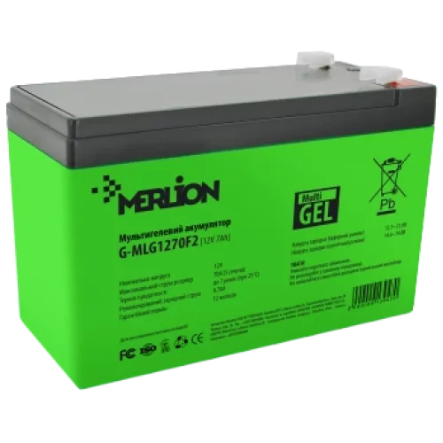 MERLION G-MLG1270F2 7A•ч 12В мультигель