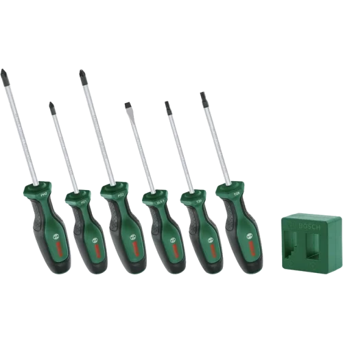 Bosch (1600A02W7L) PH/PZ/SL/Torx 6 шт + намагничиватель