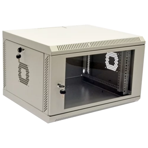 19" 6U, 600х500х373 мм акриловое стекло серая