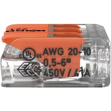 WAGO COMPACT 221-613 3 0,5-6 мм2 (41А)