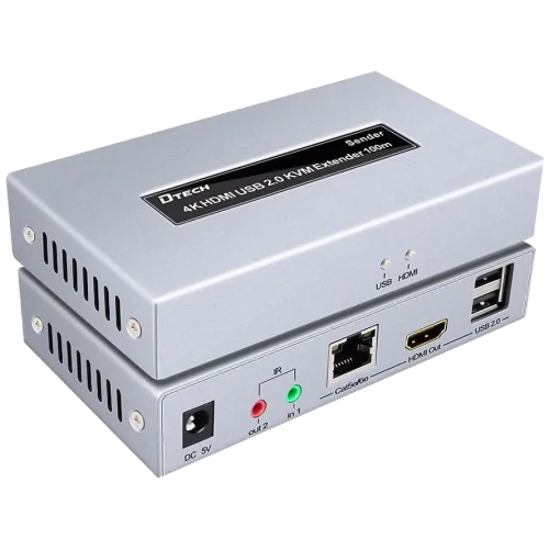 Dtech DT-7051 4K HDMI і USB 2.0 KVM 100м